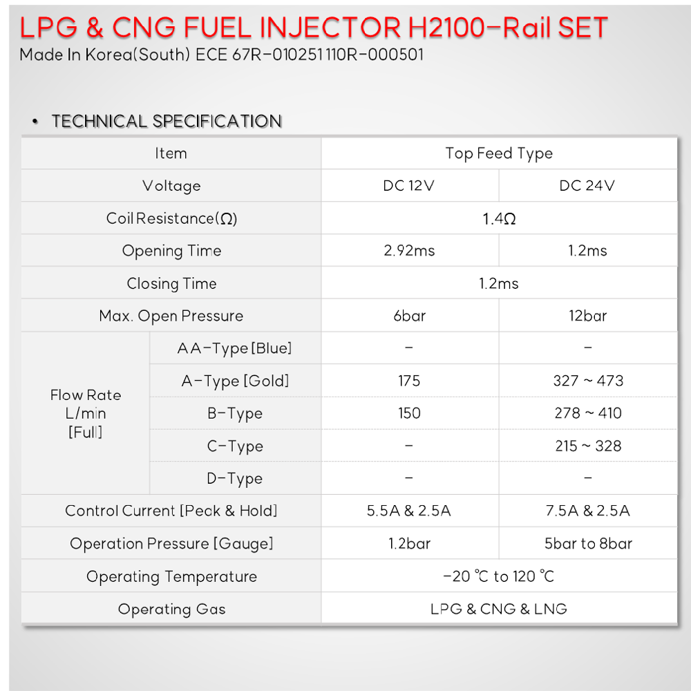 LPG CNG injector for Heavy Trucks (H2100)